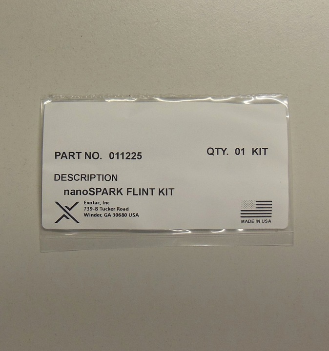 Actual product image Exotac nanoSPARK Flint Kit