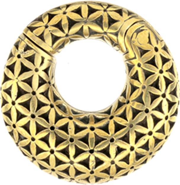 Image du produit Star Piercing Poids à l'oreille Anneau segmenté pliable Fleurs (Laiton)