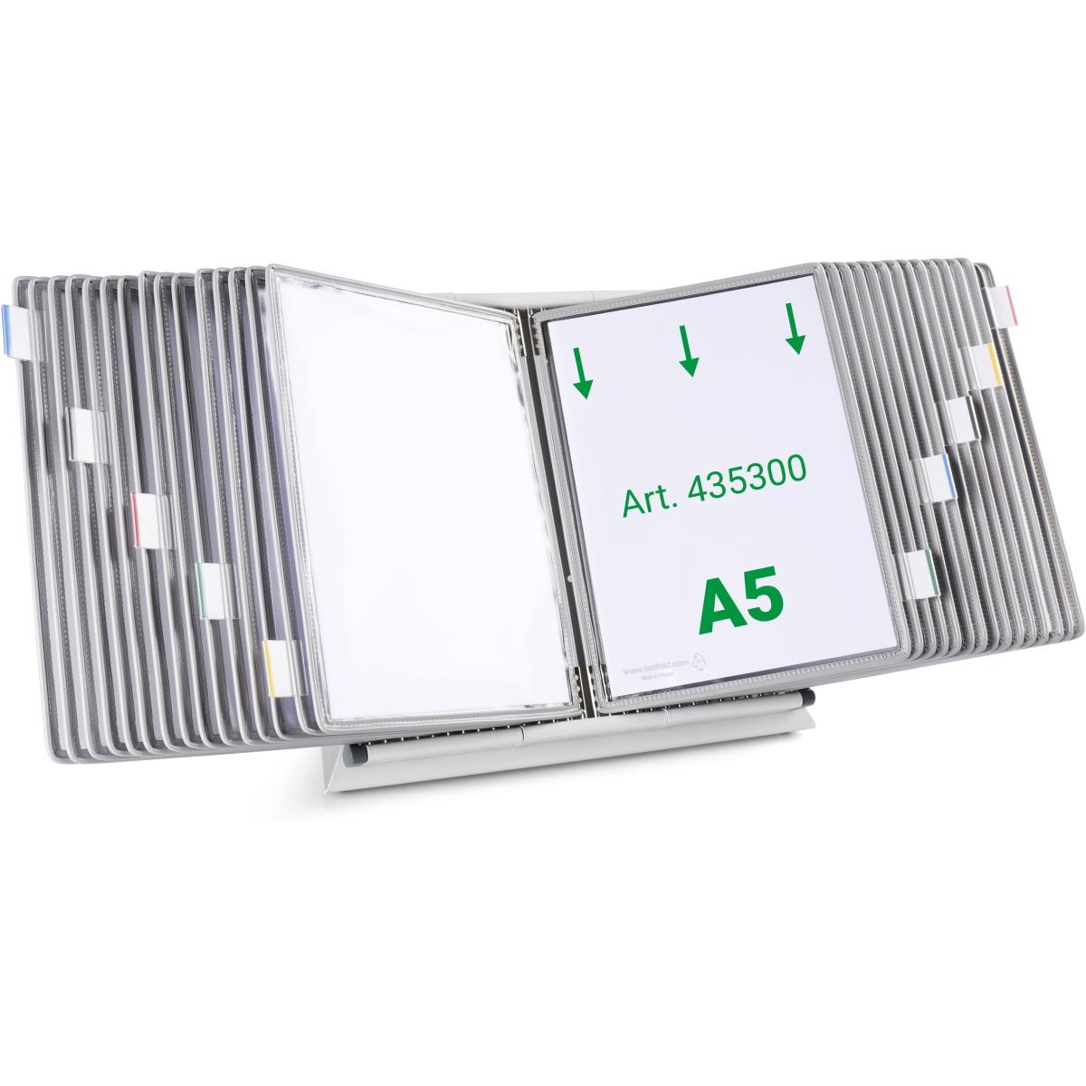 Tarifold, Informationsschild, Sichttafelsystem 435300 DIN A5 grau mit 30 St. Sichttafeln