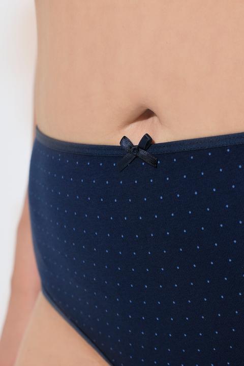 Image du produit Ulla Popken Culottes midi en lot de 5, pois/uni (60)