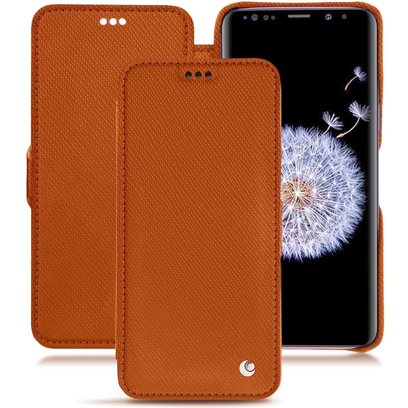 Thumbnail - Noreve Lederschutzhülle horizontal (Samsung Galaxy S9+), Smartphone Hülle, Orange