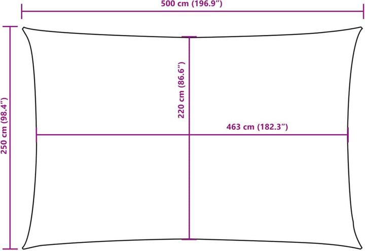 Produktbild vidaXL Sonnensegel (250 x 500 cm)