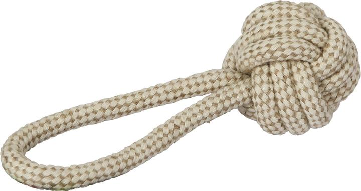 Produktbild Kerbl Ball am Seil M Ø8 x 21 cm Jute/Baumwolle (Ballspielzeug Hund)