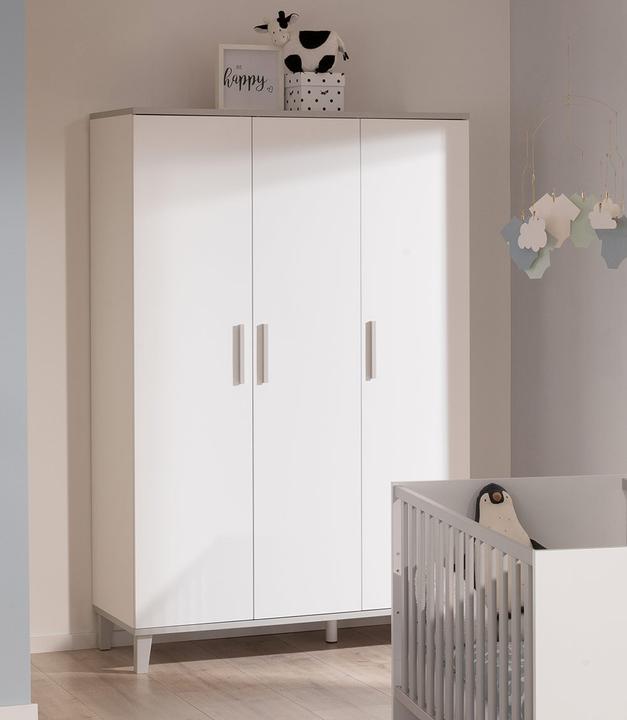 Image du produit Transland Chambre d'enfant Nils incl. armoire 3 portes, lit d'enfant et commode incl. plan à langer