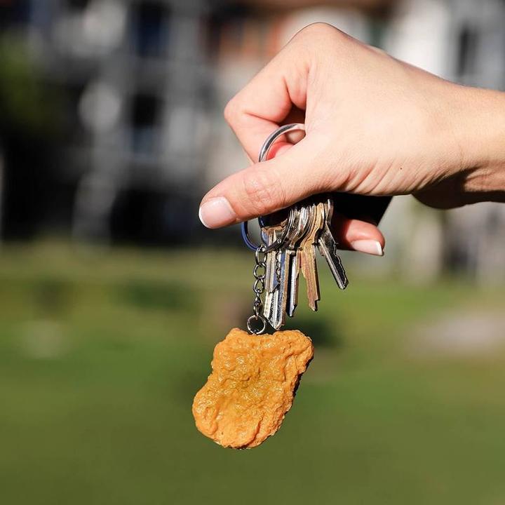 Actual product image PhoneLook Ultra realistic decorative fun chicken nugget for key ring