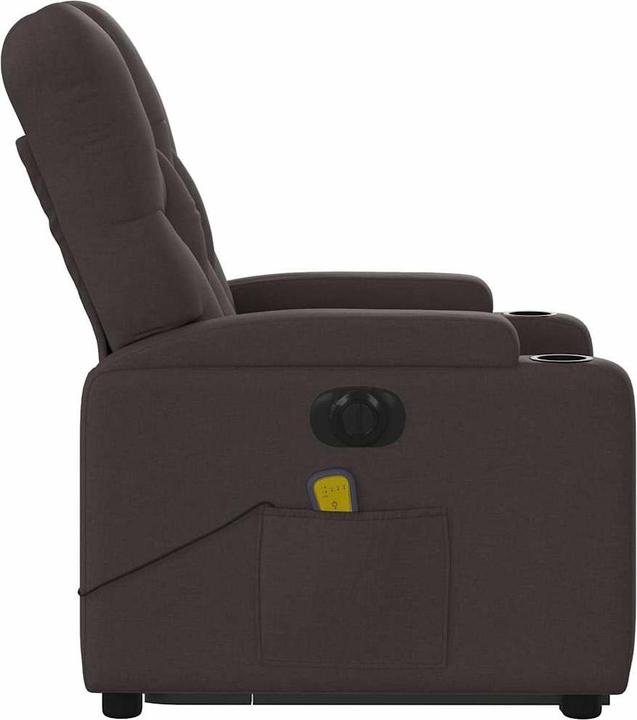 Actual product image vidaXL Massage armchair with stand-up aid electric TV armchair dark brown fabric