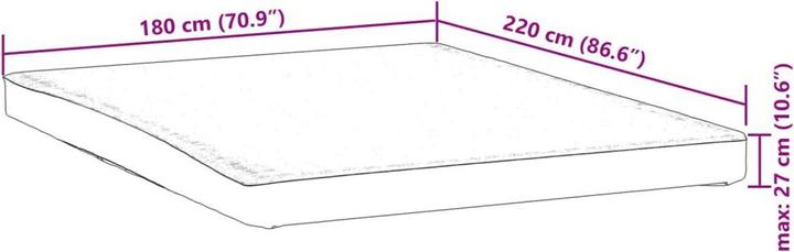Produktbild VidaXL Matratzenschoner Matratzenauflage Matratzenschutz 180x220cm Wasserdicht (180 x 220 cm)