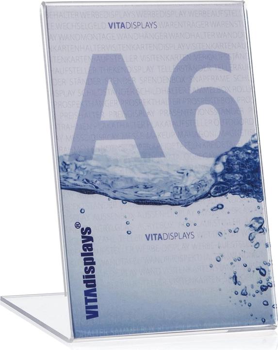 Actual product image VitaDisplays DIN A6 advertising stand (L-shape, 10 pieces) (A6)
