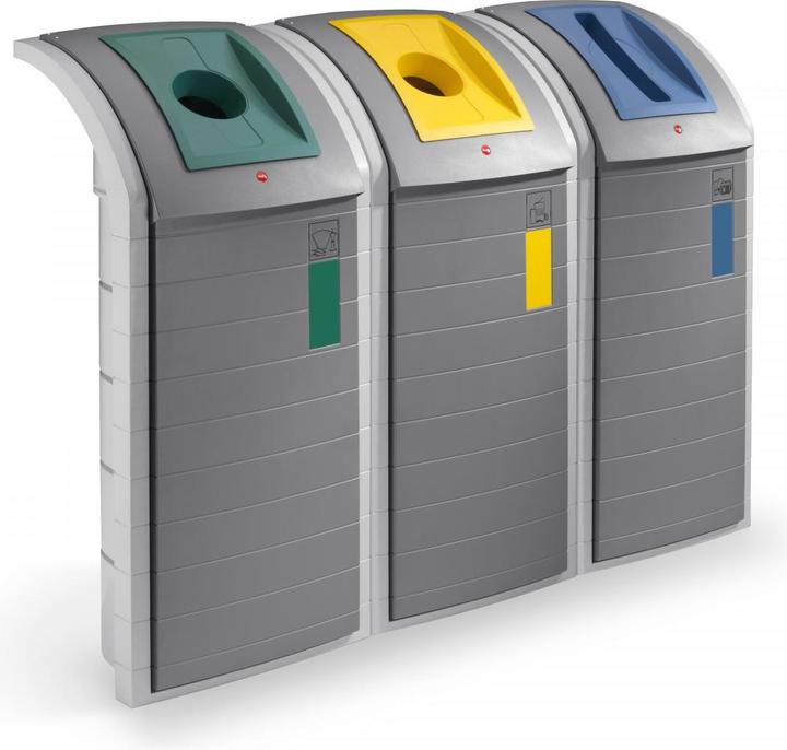 Produktbild Hailo ProfiLine WSB Design Plus XXXL, Wertstoffsammler, 120 ltr, Silber (120 l)