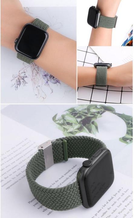 Productafbeelding Hurtel Stoffen bandje voor Watch Ultra / 9 / 8 / 7 / 6 / SE / 5 / 4 / 3 / 2 (49mm / 45mm / 44mm / 42mm) B (Gevlochten stof)