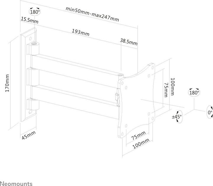 Image du produit Neomounts Fpma-W820 (Mur, 27", 12 kg)