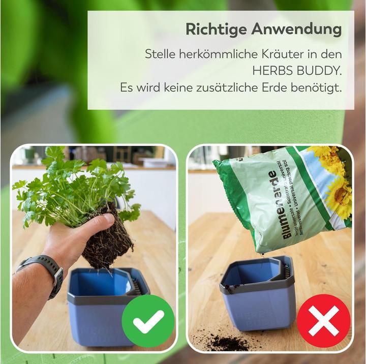 Produktbild Gusta Garden Herbs Buddy Kräutertopf (49 x 15 x 14.50 cm)