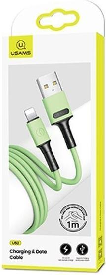 Actual product image Usams Cable U52 lightning 2A Fast Charge 1m zielony/green SJ434USB02 (US-SJ434) (1 m)
