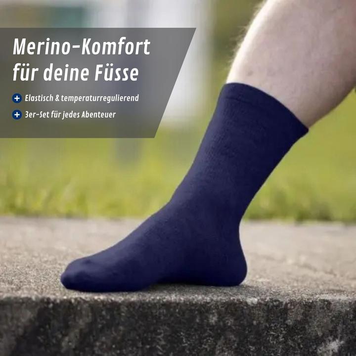 Actual product image Sportree 3er-Set Merino-Socken Gr. 43-47 Wandersocken Sportsocken Outdoorsocken (43 - 47)