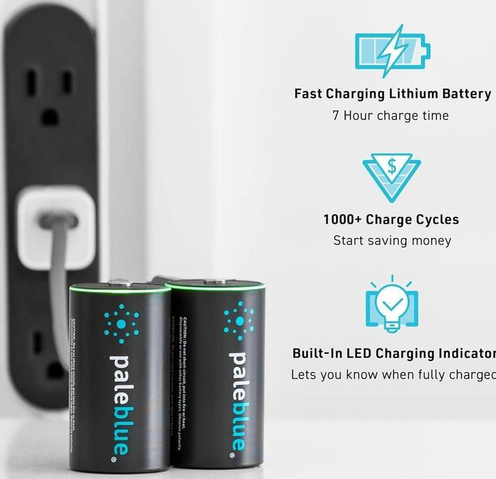 Produktbild Pale Blue Battery D USB-C (2 Stk., D, 7400 mAh)