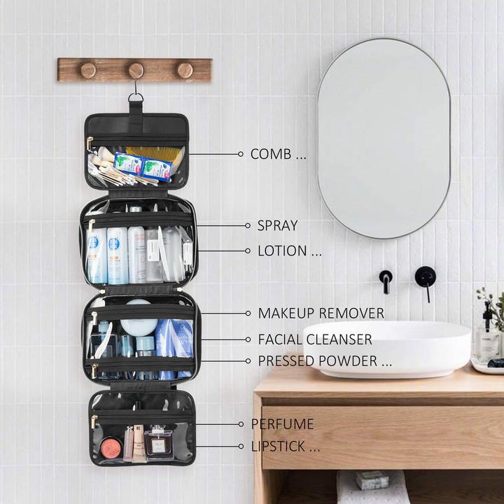 Actual product image Only-Bags.Store Hanging Toilet Bag Travel Toiletry Bag for Makeup, Toiletries