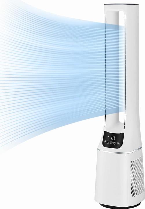 Actual product image Midea | Bladeless Fan with Air purifier | MFP-120 | Stand fan | White | Diameter 15 cm | Number of speeds (38 dB)