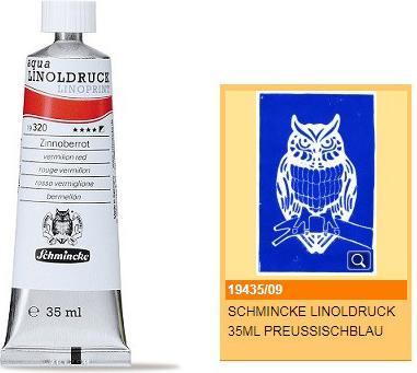 Immagine prodotto Schmincke Inchiostro per stampa su linoleum Blu di Prussia (Blu, 35 ml)