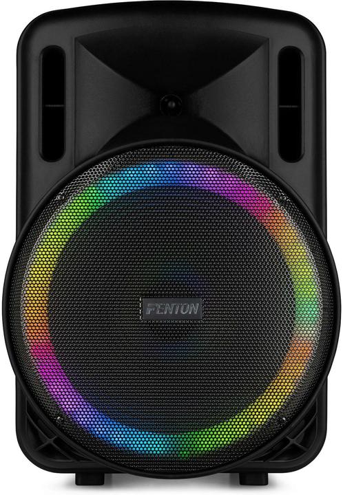 Actual product image Fenton Speaker Bluetooth - FT15LED MK2 karaoke box met LEDâ€™s, accu en microfoon - Voor (Active, 1x 800 W)