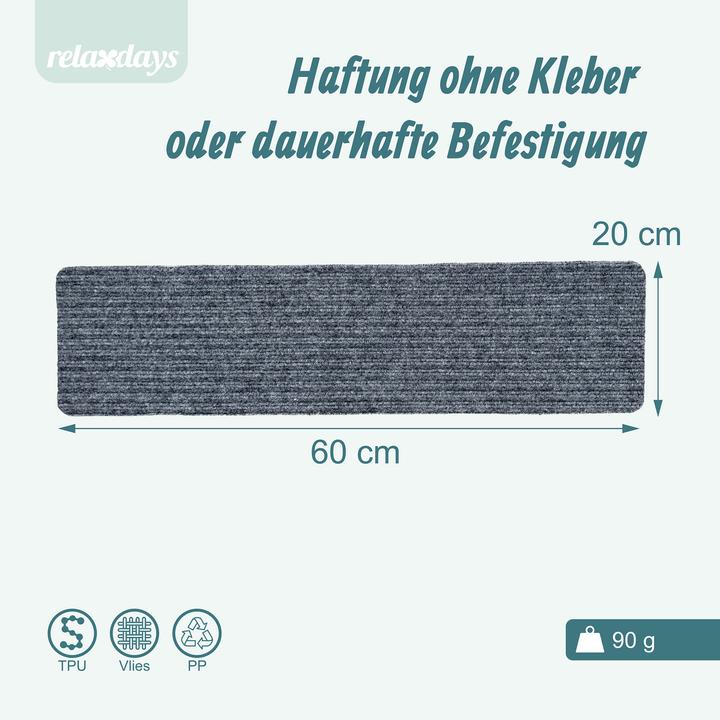 Image du produit Relaxdays 16 tapis escalier (20 x 65 cm)