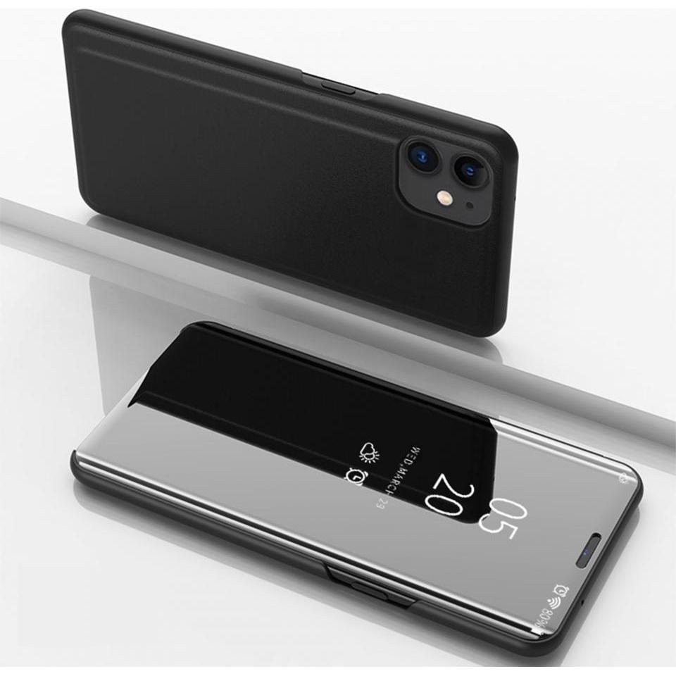Screenguard Apple iPhone 12 Clear View Flip Case (Apple iPhone 12), Smartphone Hülle, Schwarz