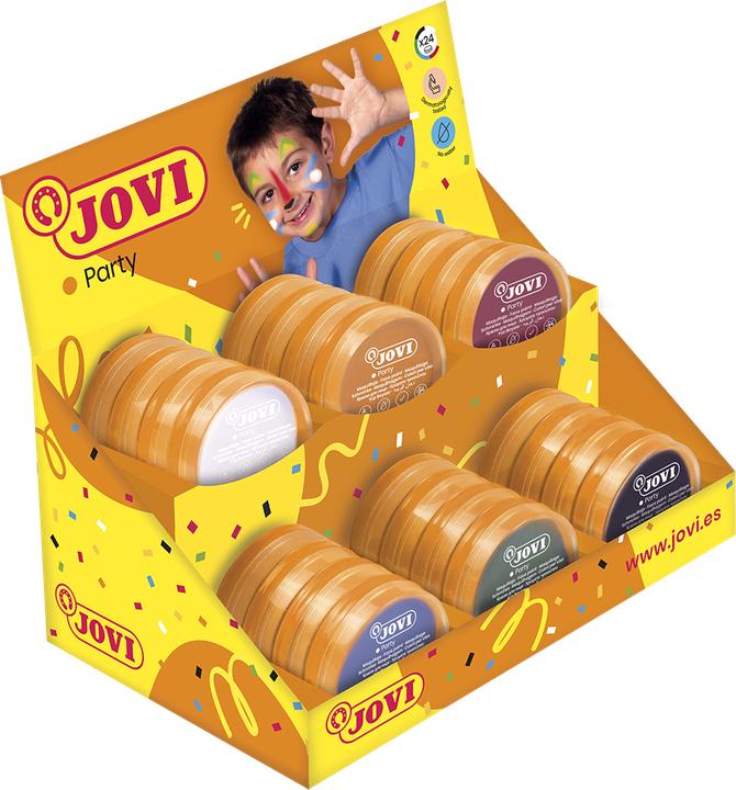 Produktbild Jovi Fasching-Schminke Face Paint Display 24 Stk. je 8 ml Cremeschminke farblich sortiert (6 Farben x 4 S