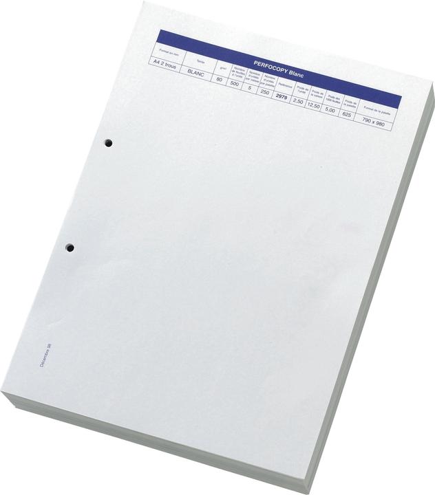 Produktbild Clairefontaine Kopierpapier Clairalfa DIN A4 80g/m² 2fach Lochung weiss 500 Bl./Pack. (80 g/m², A4)