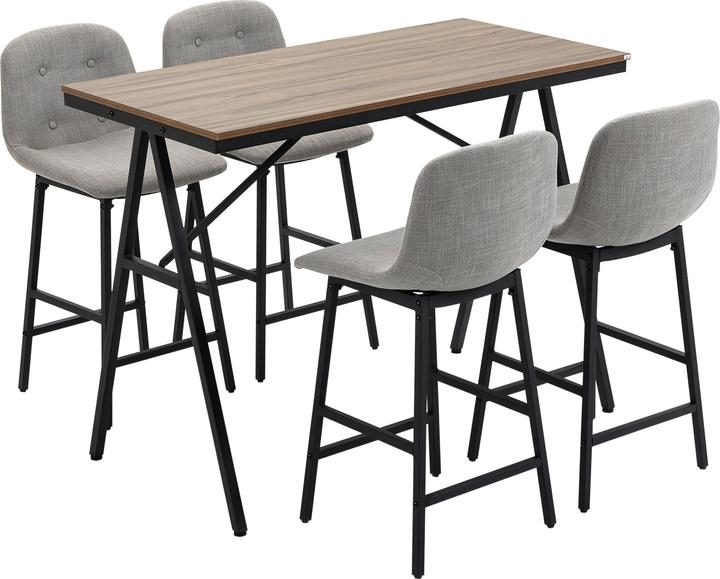 Image du produit Homcom Ensemble de table de bar avec repose-pieds (120 x 60 x 91 cm)