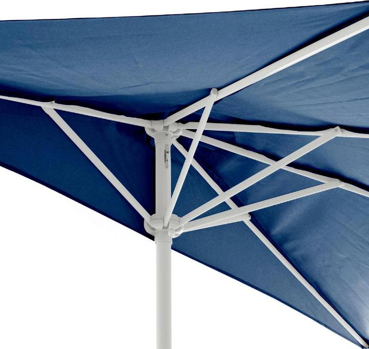 Produktbild VCM Balkon-Sonnenschirm Blau halbrund Gartenschirm Sonnenschutz 2,7m mit Kurbel (2.70 m)