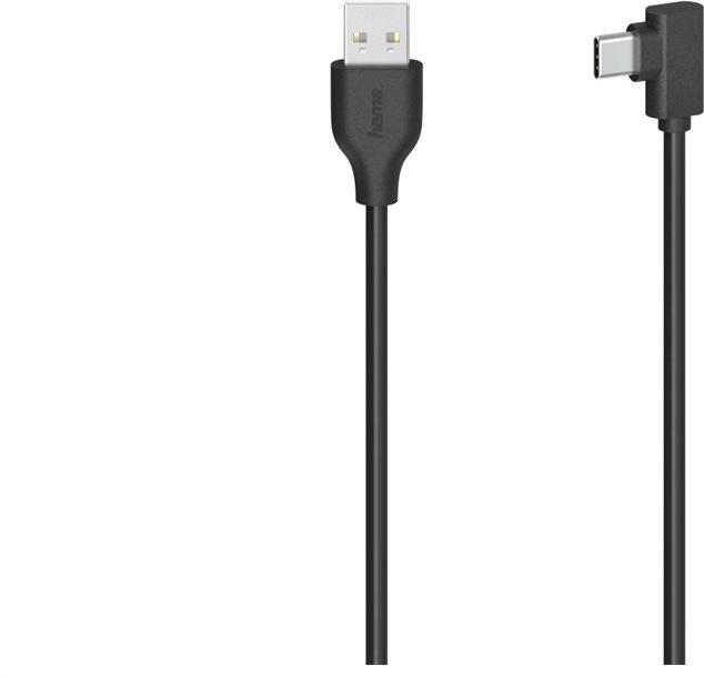 Actual product image Hama USB-C cable, USB-C plug - USB-A plug, 90°, USB 2.0, 480 Mbit/s, 0.75m (0.75 m, USB 2.0)