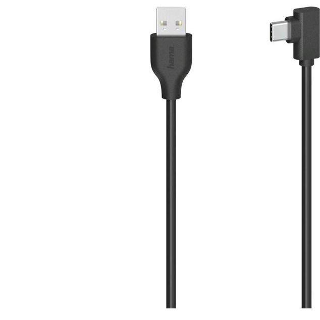 Thumbnail - Hama USB-C-Kabel, USB-C-Stecker - USB-A-Stecker, 90°, USB 2.0, 480 Mbit/s, 0,75m (0.75 m, USB 2.0), USB Kabel