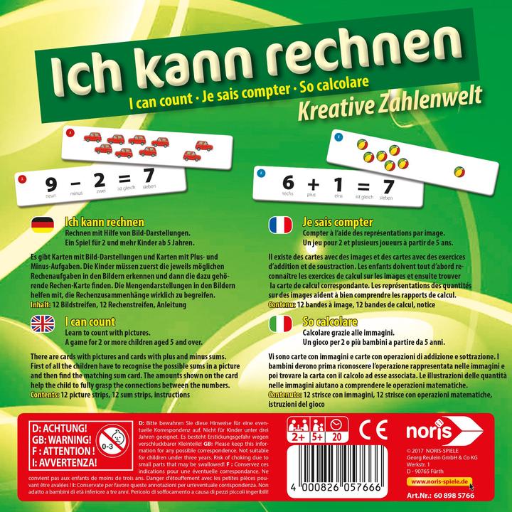 Actual product image Noris I can count (German, English, Italian, French)