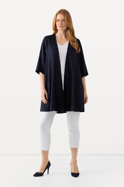 Produktbild Ulla Popken Easy-Going-Jacke, offene Form, V-Ausschnitt (50, 52)