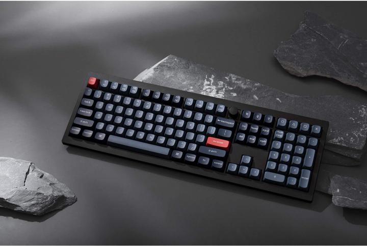 Immagine prodotto Keychron V6 Max QMK/VIA Tastiera meccanica personalizzata senza fili completamente assemblata Manopola, nero (USA, Cablato, Senza fili)