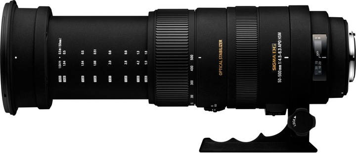 Produktbild Sigma 50-500mm, f/4.5-6.3 DG APO OS HSM, Nikon (Nikon F, Vollformat)