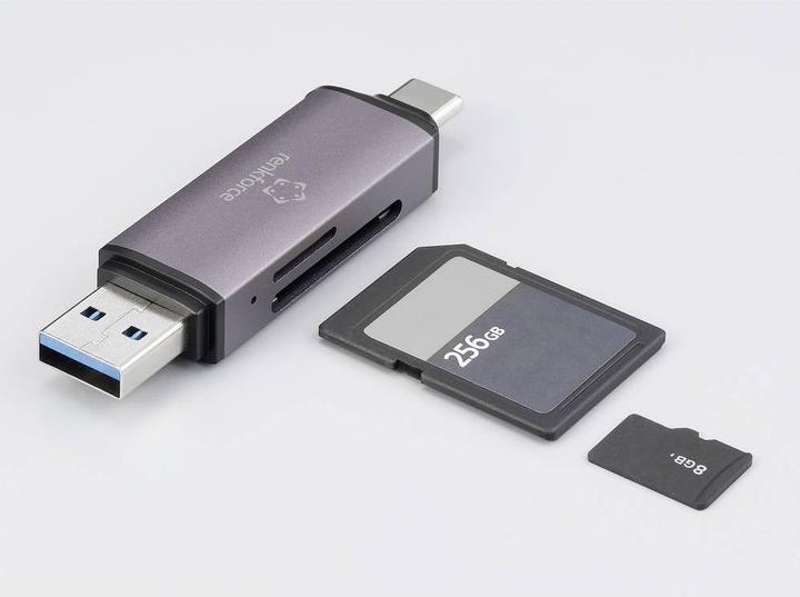 Produktbild Renkforce RF-CR-200 USB-Kartenleser Smartphone/Tablet USB-A (USB 3.1 Gen 1), US (USB 3.1 Gen 1, USB-C)