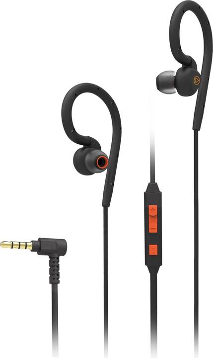 Immagine prodotto Vivanco Cuffie in-ear per lo sport, per l'allenamento all'aperto, IPX5, nero/arancio (Cablato)