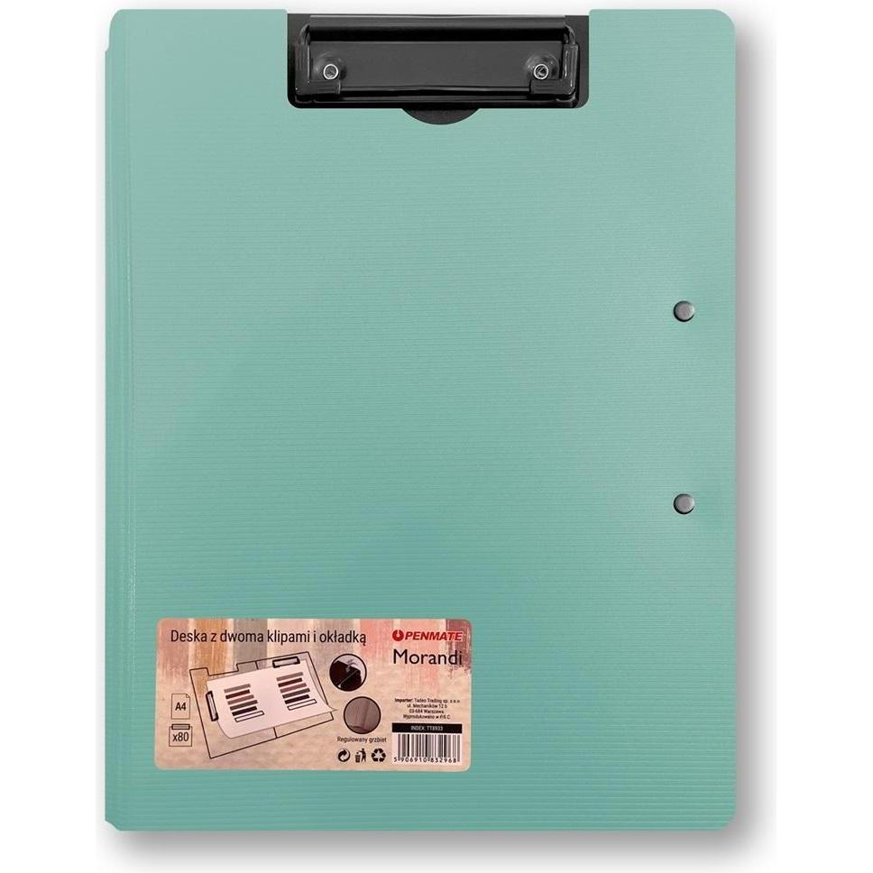 Penmate, Map, Tafel mit zwei Klammern und blaugrünem A4/A3-Einband (A3)