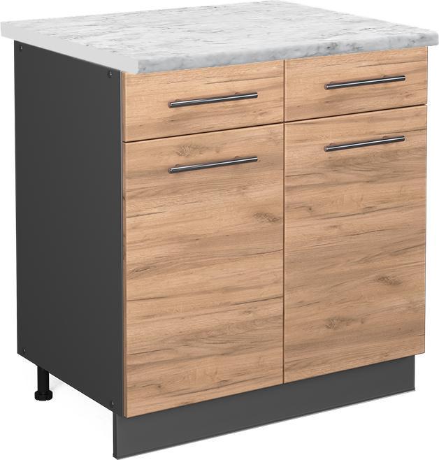 Anthrazit, Goldkraft Eiche, Marble-Weiss