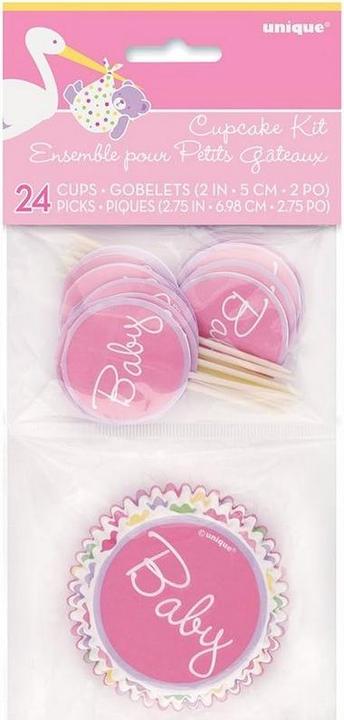 Immagine prodotto Unique Party CupcakeTopper Cicogna Baby Shower Set 48Pack