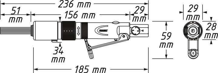 Actual product image HAZET Mini needle scaler 9035M-6 (Needle scalers)