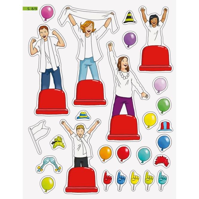 Actual product image Ravensburger Mein Ausmalstickerbuch Fussball - Large book with over 300 stickers, lots of stickers to colour in