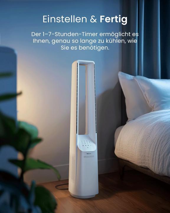 Produktbild Breeze Rotorloser Smart Home Turmventilator mit WLAN, LED Display (62 dB)