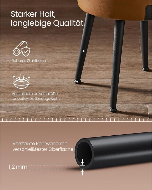 Produktbild Vasagle Hocker mit Stauraum LOM005K01 braun Kunstleder