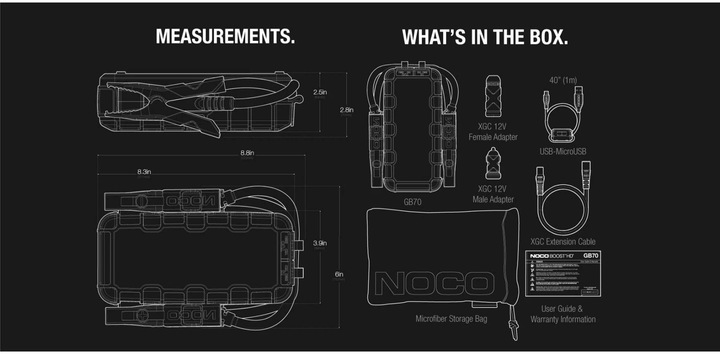 Actual product image Noco GB70 genius Boost (2000 A, 5000 mAh)