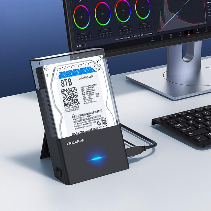 Immagine prodotto Graugear Contenitore dock per HDD/SSD da 3,5"/2,5", USB3.2 Gen1 (USB-C, 1 porzione)