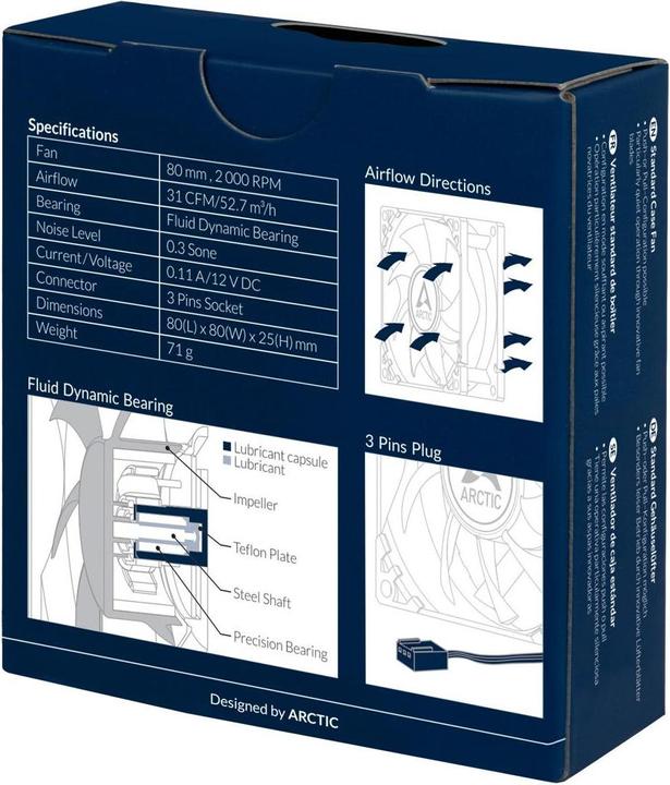 Actual product image Arctic PC fan F8 (80 mm, 1 x)