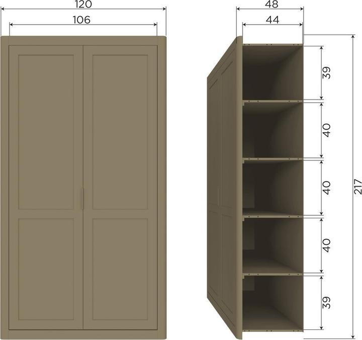 Produktbild Woood Ablageschrank (120 x 48 x 217 cm)