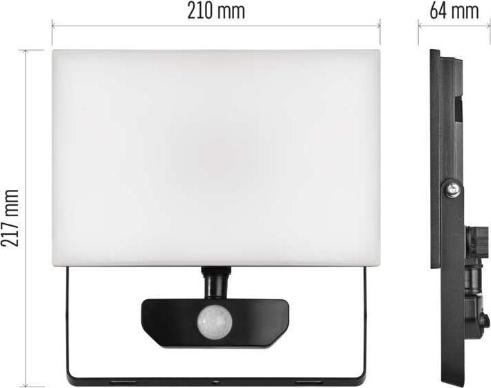 Produktbild Emos LED-Flutlicht TAMBO mit Bewegungssensor, 50 W, 5000 lm, schwarz (5000 lm, IP54)
