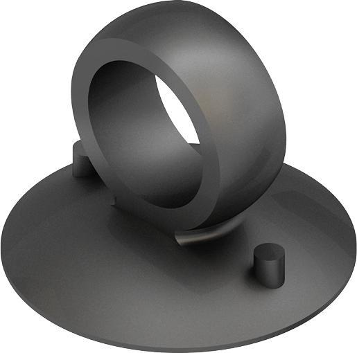 Niedax NIE DH55 Deckelheber Gummi RAL 9005 schwarz